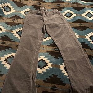 Grey suede-like flares